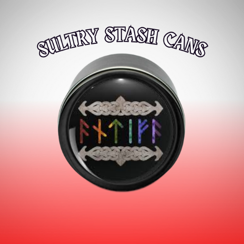 VIKING RUNES Stash Tin - Round Storage Container