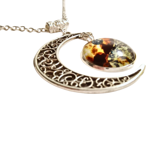 Yin Yang Moon Fire Element Necklace