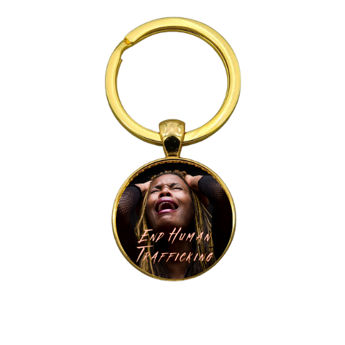 END HUMAN TRAFFICKING STYLE 1 Custom Keychain