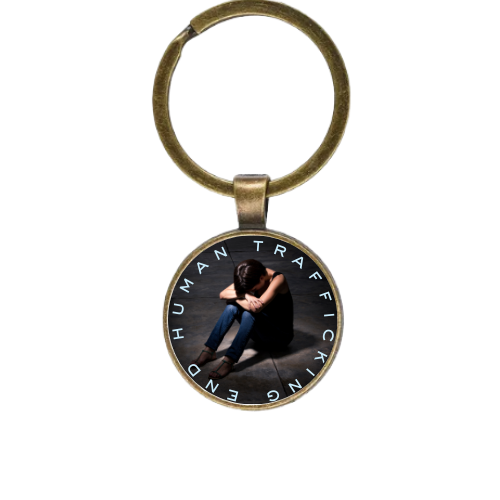 END HUMAN TRAFFICKING STYLE 2 Custom Keychain