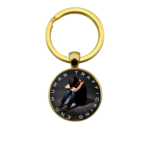 END HUMAN TRAFFICKING STYLE 2 Custom Keychain