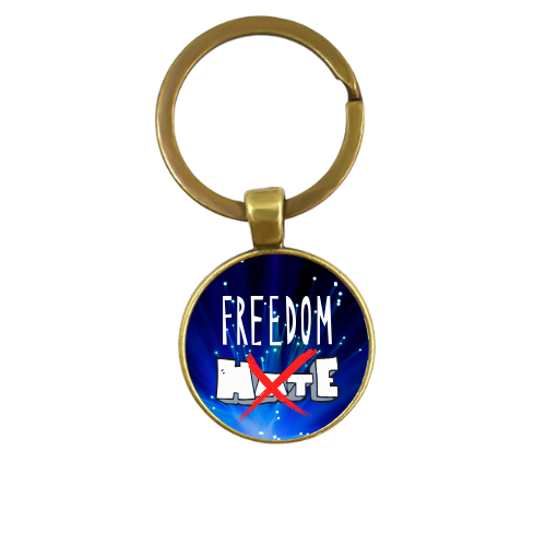 FREEDOM NOT HATE Custom Keychain