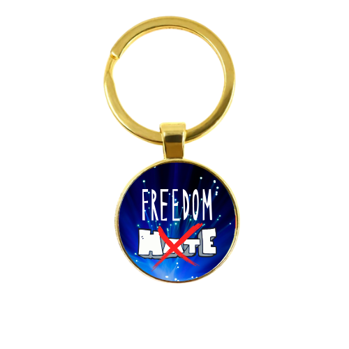 FREEDOM NOT HATE Custom Keychain