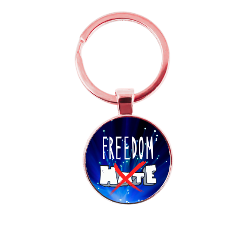 FREEDOM NOT HATE Custom Keychain