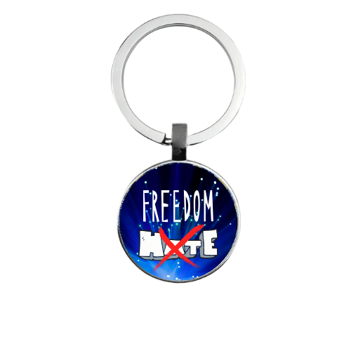 FREEDOM NOT HATE Custom Keychain