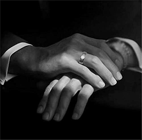 King Will Basic Tungsten Ring for Men 6mm 7mm 8mm 9mm 10mm Silver Blue Tungsten Wedding Band Matte Brushed Finish Comfort Fit