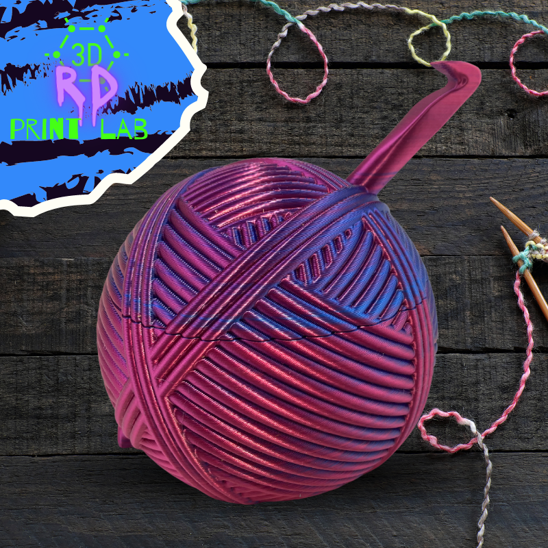 ADORABLE YARN BOWL WITH COVER 3D PRINT