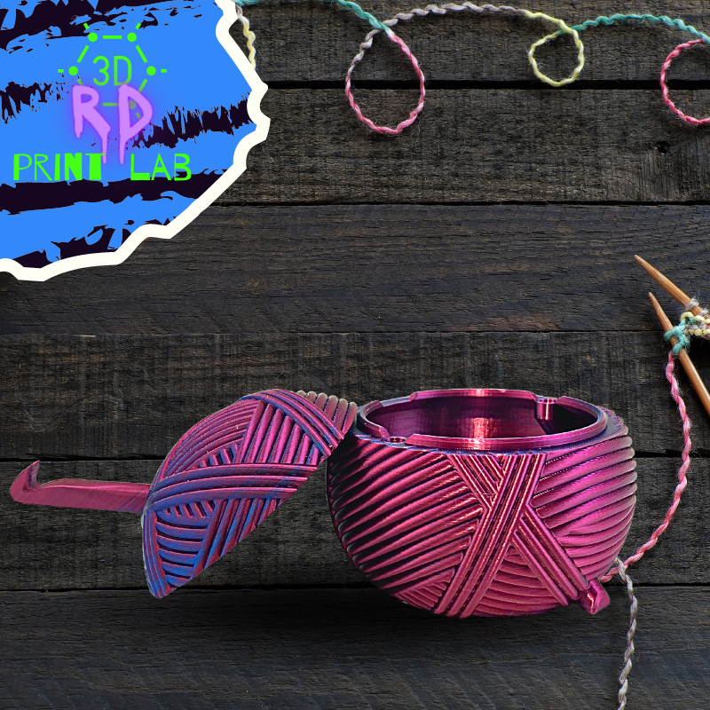ADORABLE YARN BOWL WITH COVER 3D PRINT