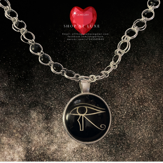 Eye of Horus Beaded Chainmaille Necklace