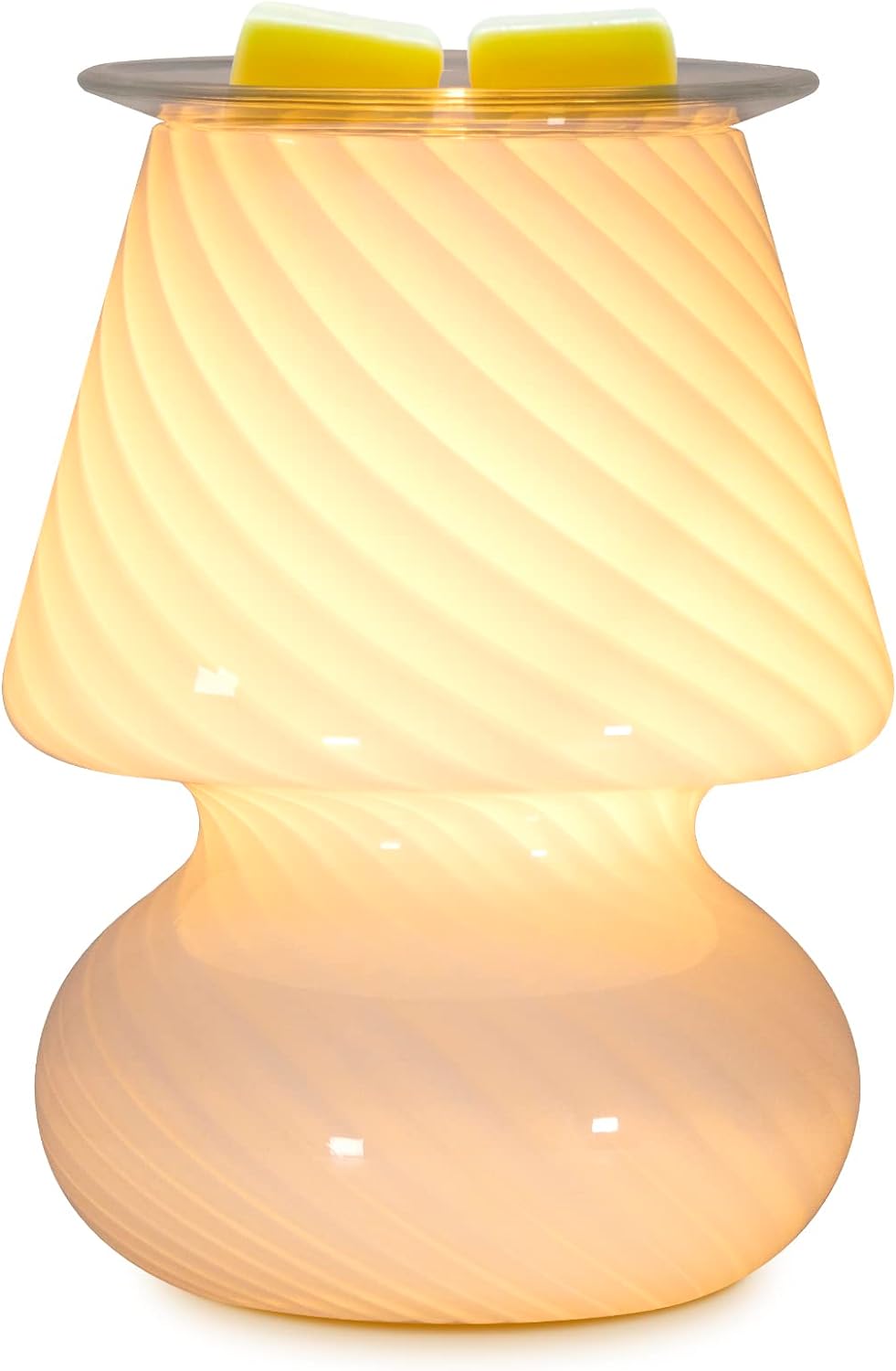 Electric Wax Melts Warmer Burner Essential Oil Warmer Wax Tart Burner Fragrance Night Light Aroma Decorative for Home Office Bedroom Living Room Decor Gifts (Light Green)