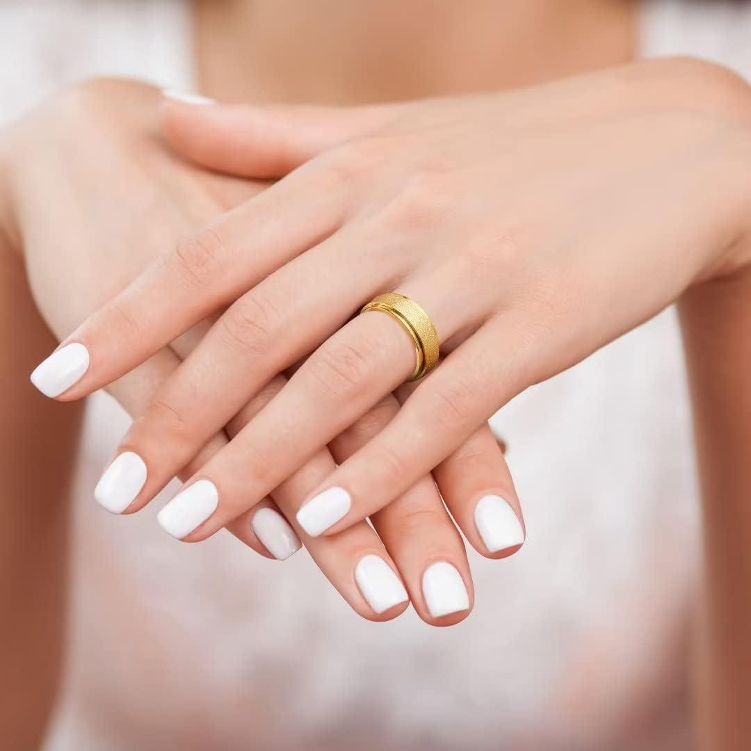 King Will Mens Fidget Ring Black/Gold/Rose Gold/Rainbow 8mm Stainless Steel Ring Spinner Ring For Men Women Stress Anxiety Relief Rotating Ring Finger Teens Toy Moon Sun Star/Triple Moon/Sand Blasted Comfort Fit For Unisex Adults