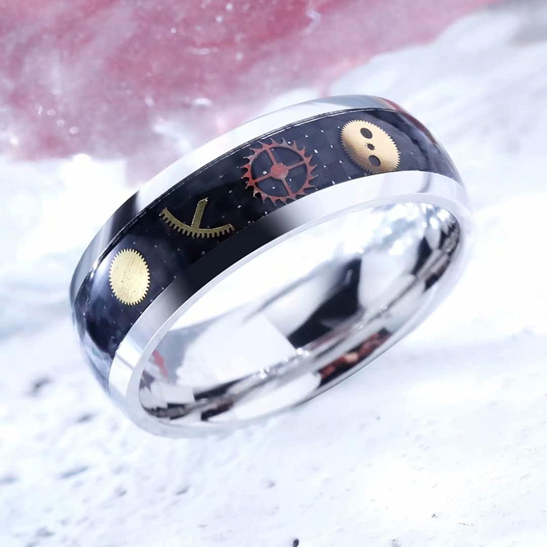 King Will 6mm/8mm Titanium Stainless Steel Ring for Men Wedding Band for Men Women Engagement Ring Comfort Fit