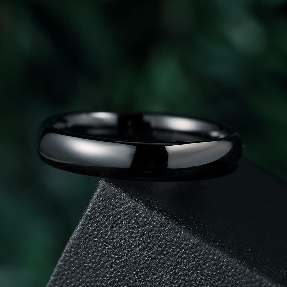 King Will Basic Men's 2mm 4mm 6mm 8mm High Polished Comfort Fit Domed Tungsten Carbide Ring Silver Black Wedding Band