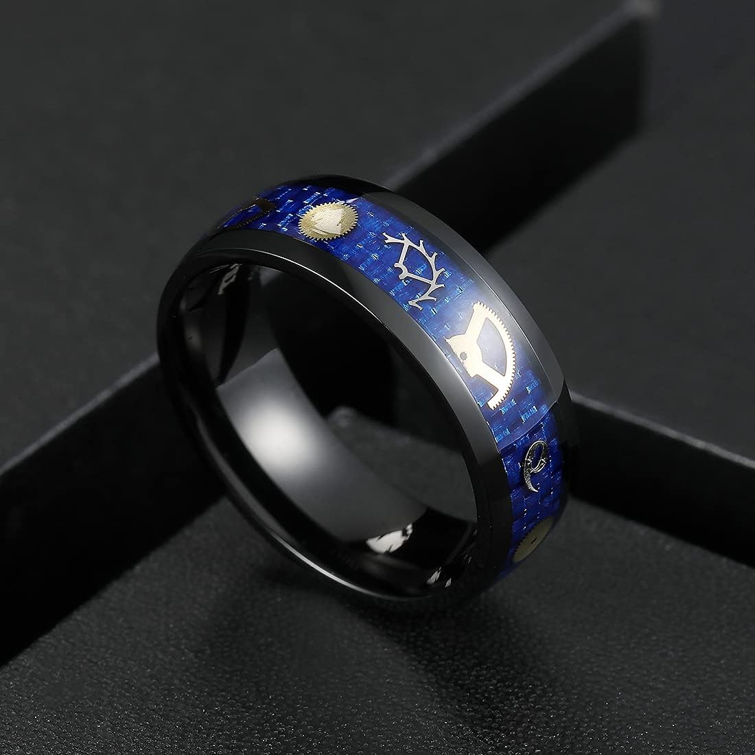 King Will 6mm/8mm Titanium Stainless Steel Ring for Men Wedding Band for Men Women Engagement Ring Comfort Fit