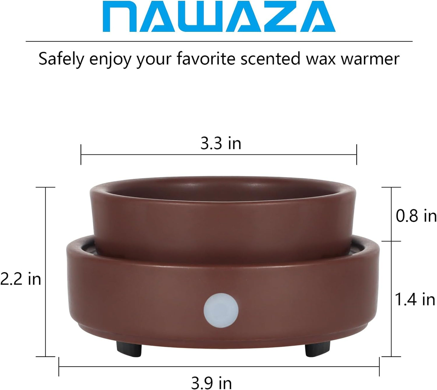 nawaza Ceramic Wax Melt Warmer Fragrance, 3 in1 Electric Candle Wax Warmer,Scented Wax Melt Wax Cubes Melter Fragrance Warmer for Home,Office,Gift(Black)…