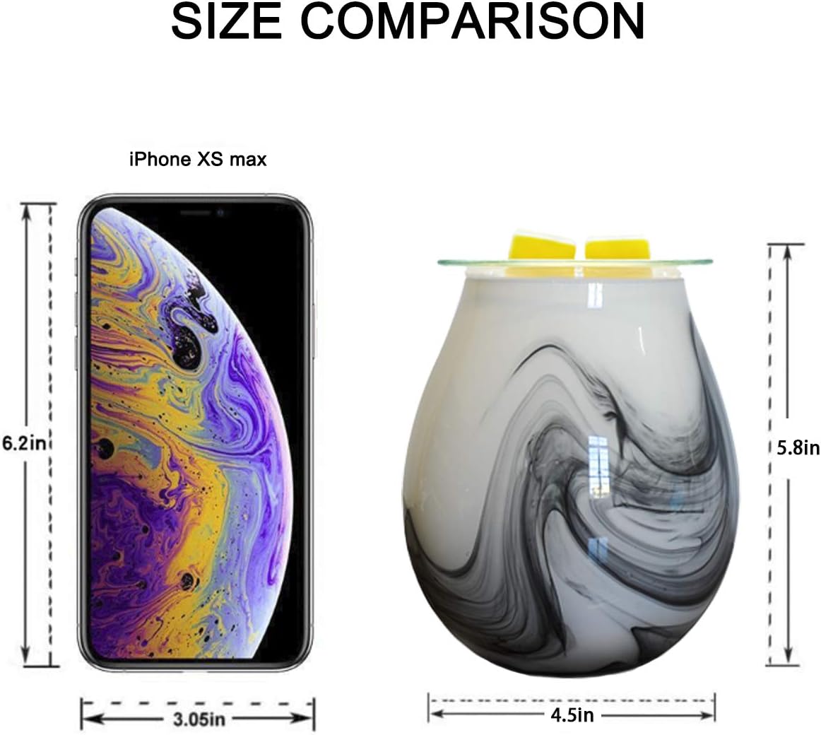 Electric Wax Melts Warmer Burner Essential Oil Warmer Wax Tart Burner Fragrance Night Light Aroma Decorative for Home Office Bedroom Living Room Decor Gifts (Light Green)