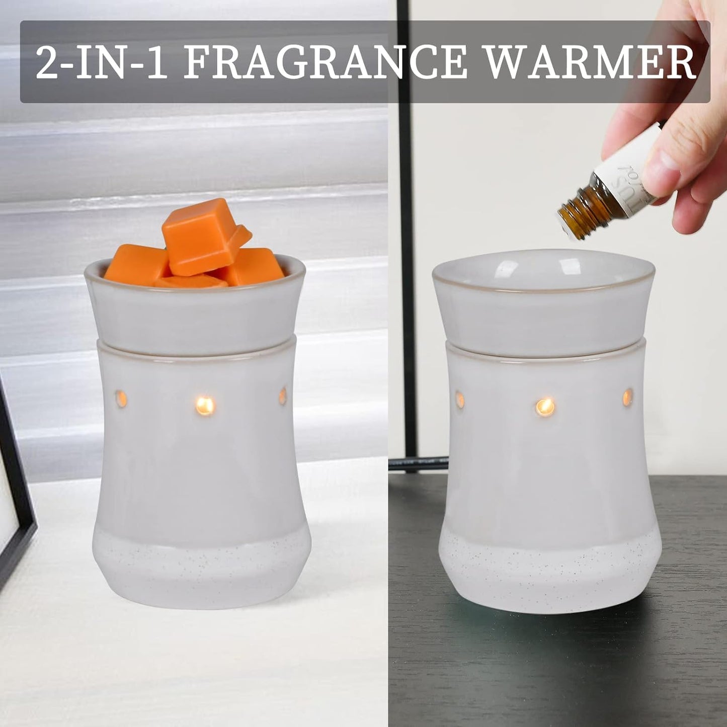 Metal Wax Warmer Electric,Wax melt Warmer,Candle Wax Burner, Candle Warmer,Candle Melter,for Home Office Décor and Gifts for Holiday(Moon/Flower Fairy)…