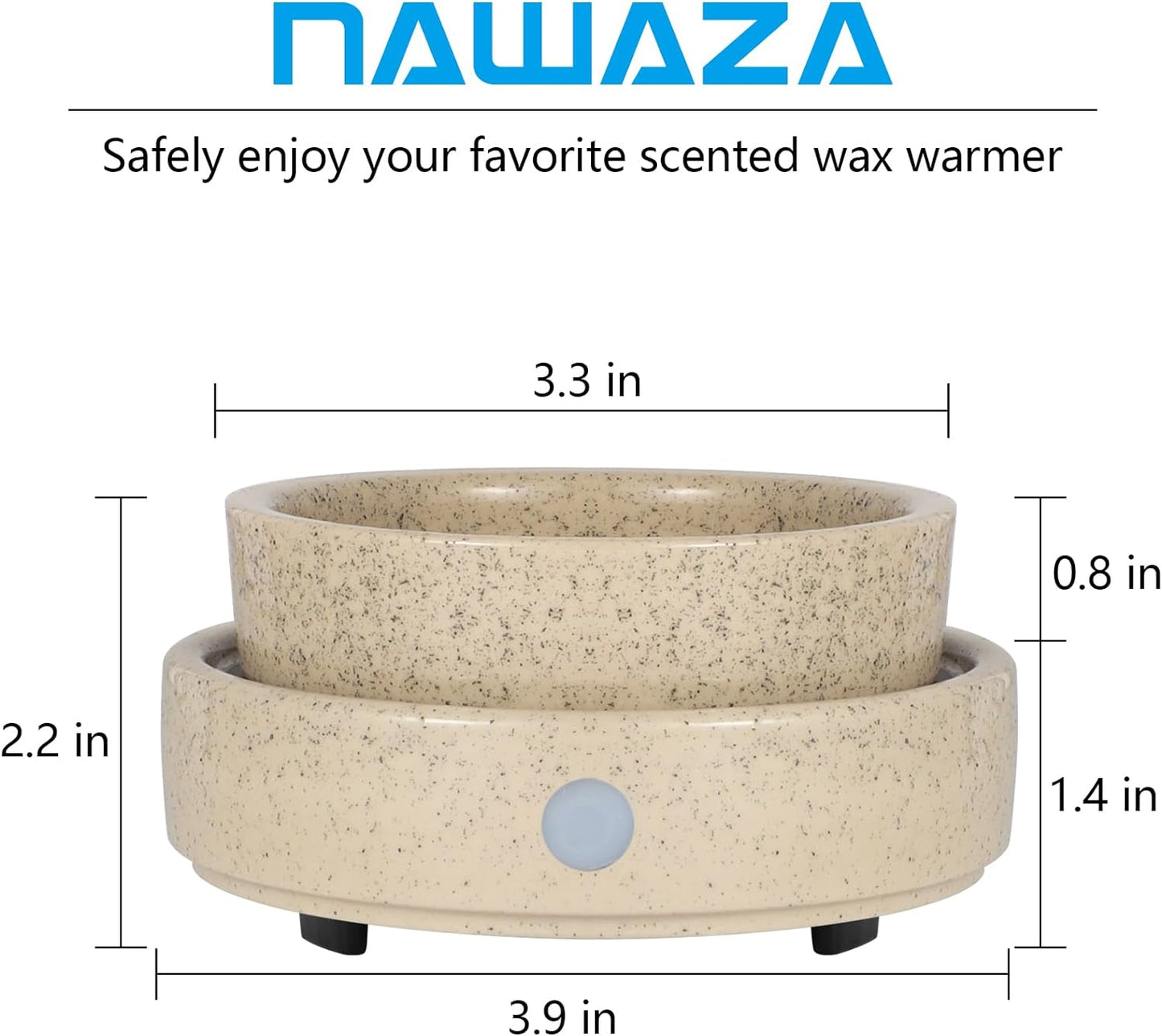 nawaza Ceramic Wax Melt Warmer Fragrance, 3 in1 Electric Candle Wax Warmer,Scented Wax Melt Wax Cubes Melter Fragrance Warmer for Home,Office,Gift(Black)…