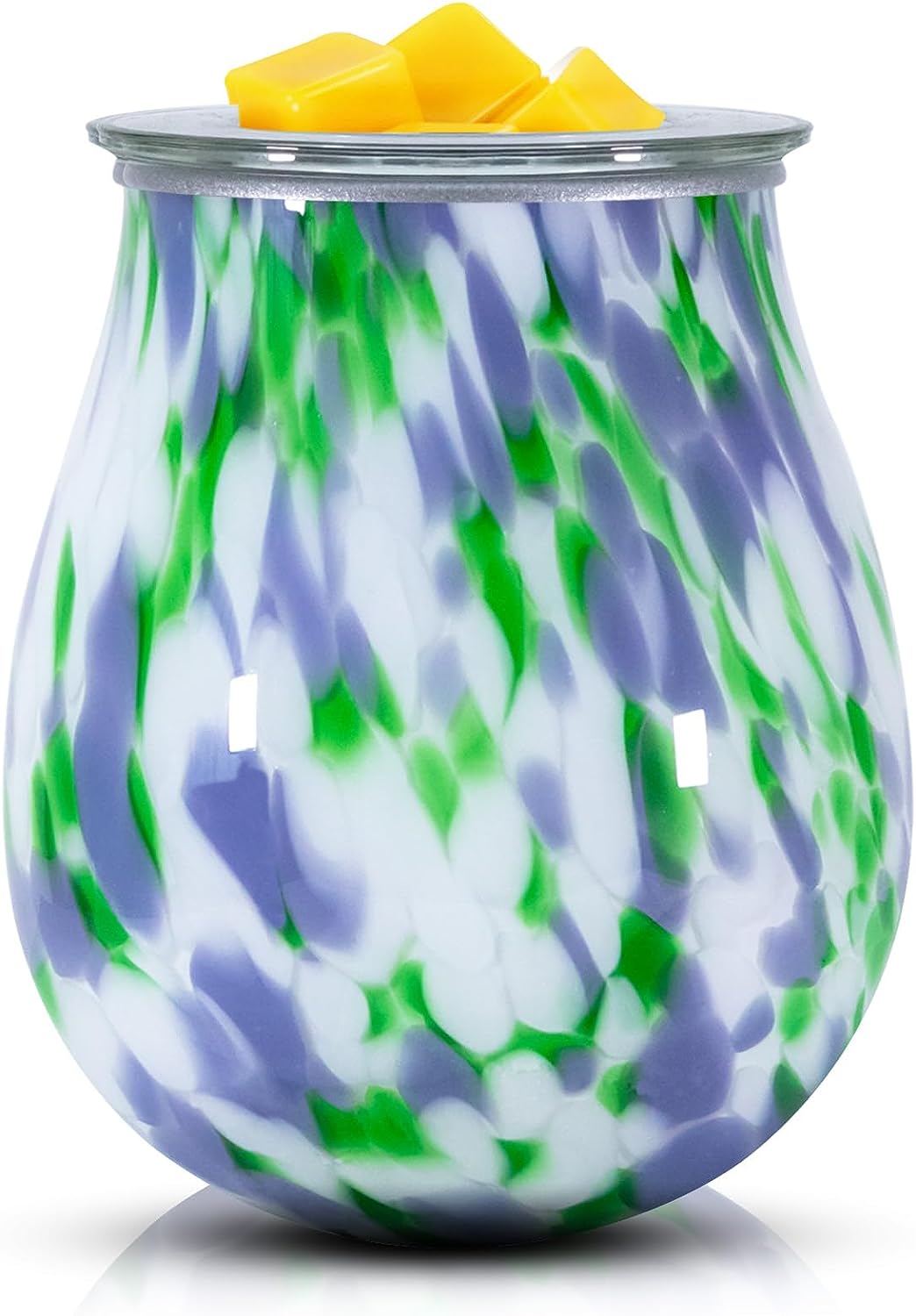 Electric Wax Melts Warmer Burner Essential Oil Warmer Wax Tart Burner Fragrance Night Light Aroma Decorative for Home Office Bedroom Living Room Decor Gifts (Light Green)