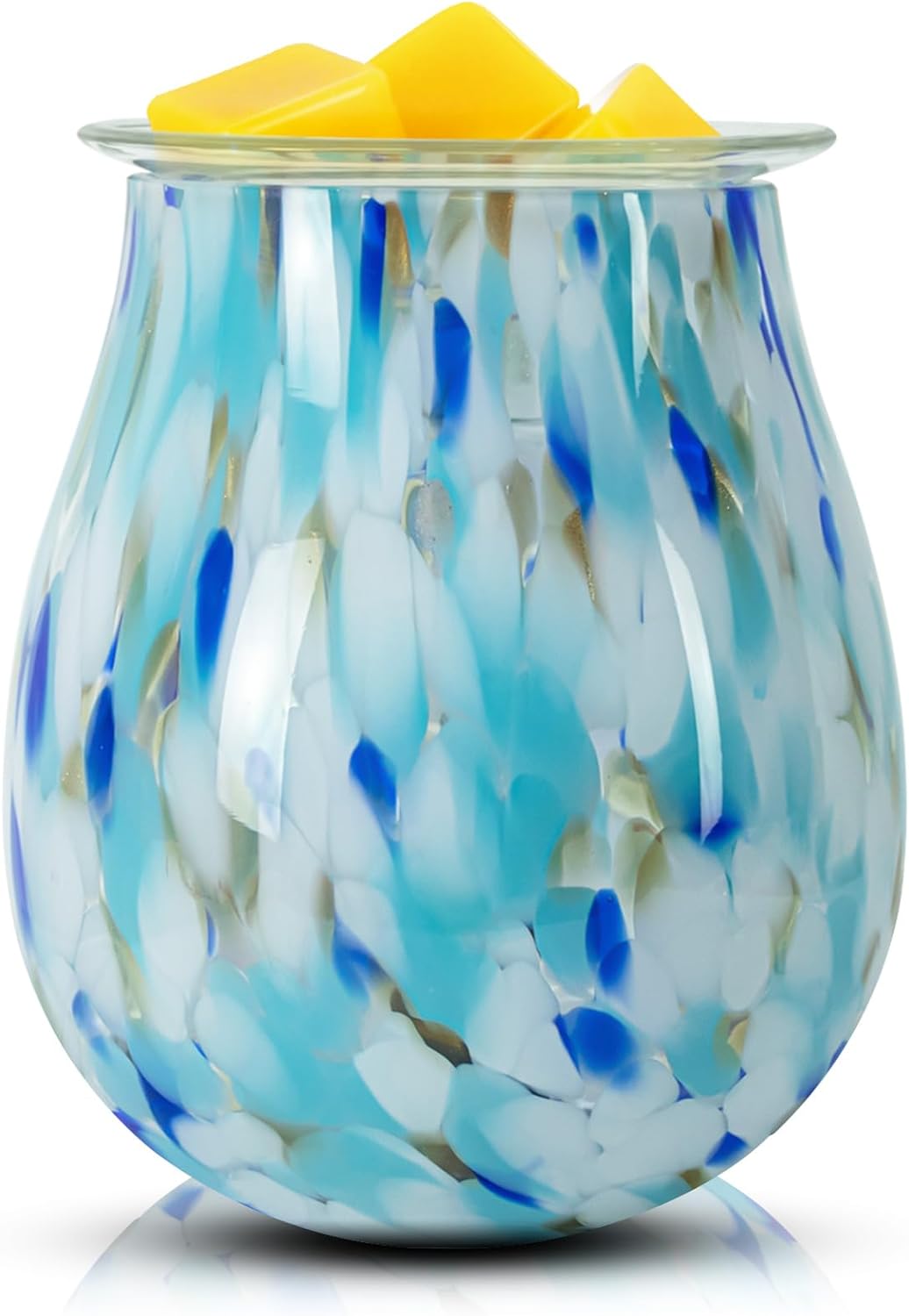 Electric Wax Melts Warmer Burner Essential Oil Warmer Wax Tart Burner Fragrance Night Light Aroma Decorative for Home Office Bedroom Living Room Decor Gifts (Light Green)