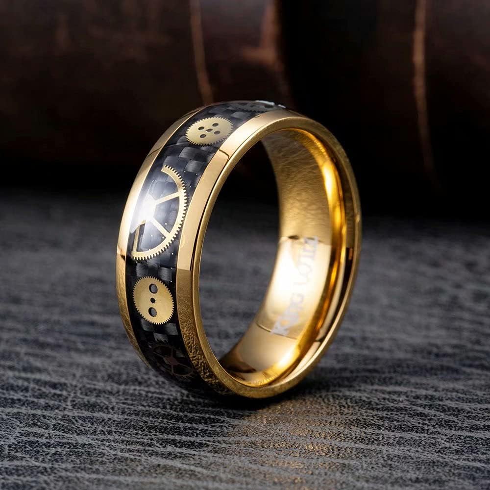 King Will 6mm/8mm Titanium Stainless Steel Ring for Men Wedding Band for Men Women Engagement Ring Comfort Fit