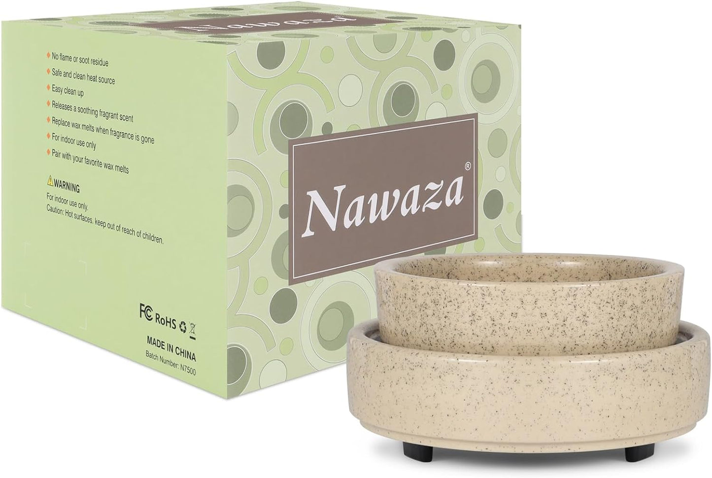 nawaza Ceramic Wax Melt Warmer Fragrance, 3 in1 Electric Candle Wax Warmer,Scented Wax Melt Wax Cubes Melter Fragrance Warmer for Home,Office,Gift(Black)…