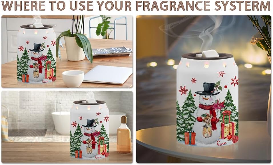 Gnomes Christmas Wax Warmer, Ceramic Wax Melt Warmer for Scented Wax Scent Oil Candle, Electric Scentsy Warmer Christmas Decorations for Living Room Kitchen Bathroom Home, Unique Women Relaxing Gifts