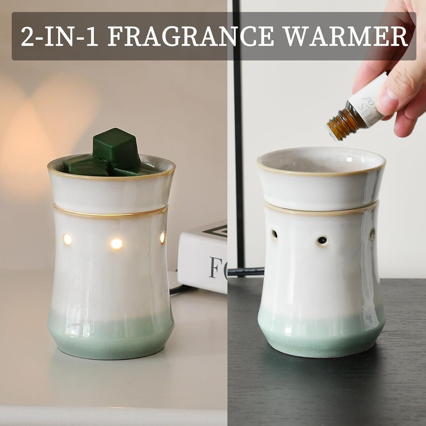 Metal Wax Warmer Electric,Wax melt Warmer,Candle Wax Burner, Candle Warmer,Candle Melter,for Home Office Décor and Gifts for Holiday(Moon/Flower Fairy)…