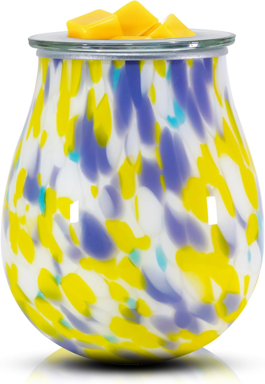 Electric Wax Melts Warmer Burner Essential Oil Warmer Wax Tart Burner Fragrance Night Light Aroma Decorative for Home Office Bedroom Living Room Decor Gifts (Light Green)