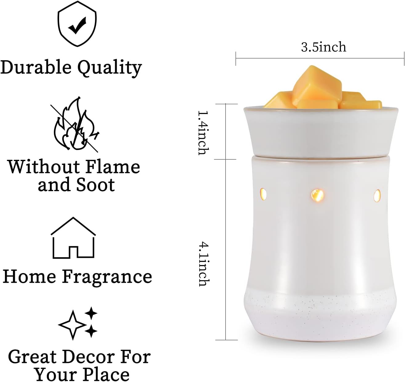Metal Wax Warmer Electric,Wax melt Warmer,Candle Wax Burner, Candle Warmer,Candle Melter,for Home Office Décor and Gifts for Holiday(Moon/Flower Fairy)…