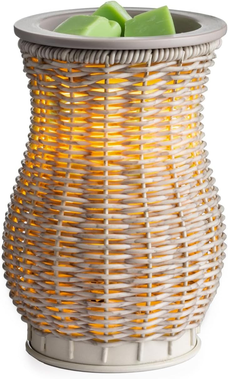 CANDLE WARMERS ETC. Illumination Fragrance Warmer- Light-Up Warmer for Warming Scented Candle Wax Melts and Tarts or Fragrance Oils to Freshen Room, Gothic Skull