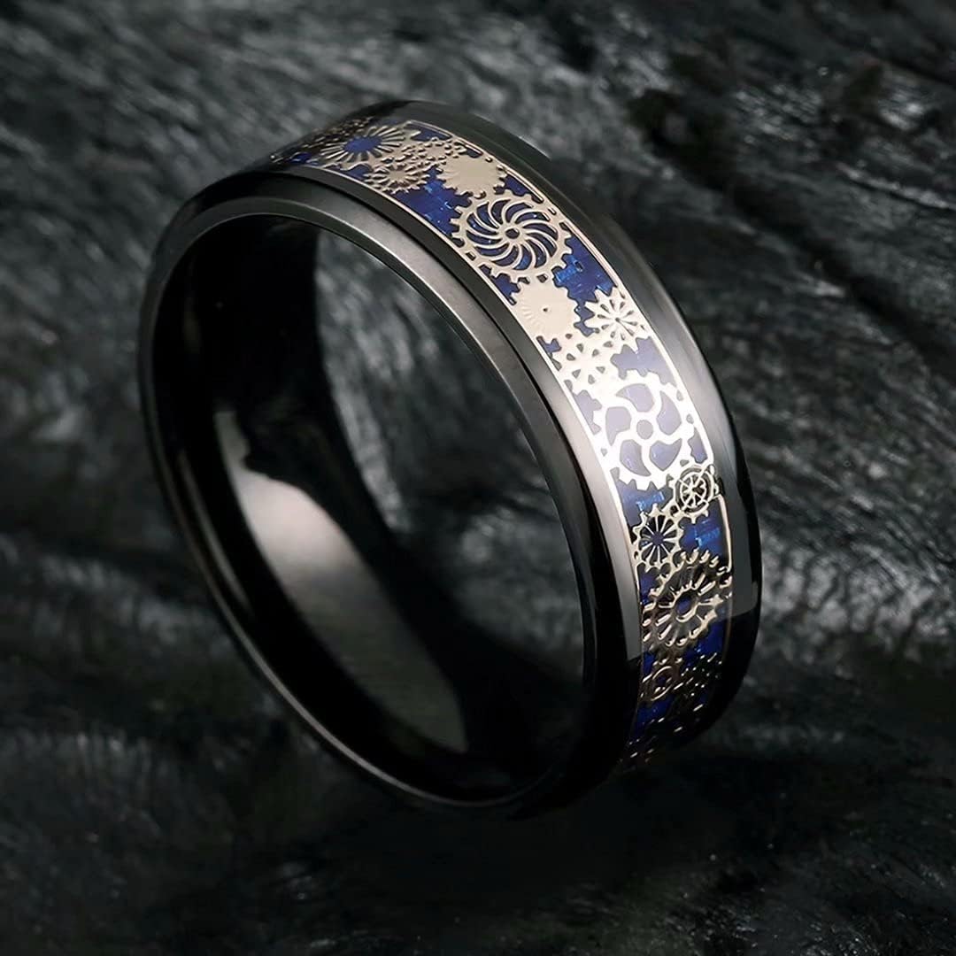 King Will 6mm/8mm Titanium Stainless Steel Ring for Men Wedding Band for Men Women Engagement Ring Comfort Fit