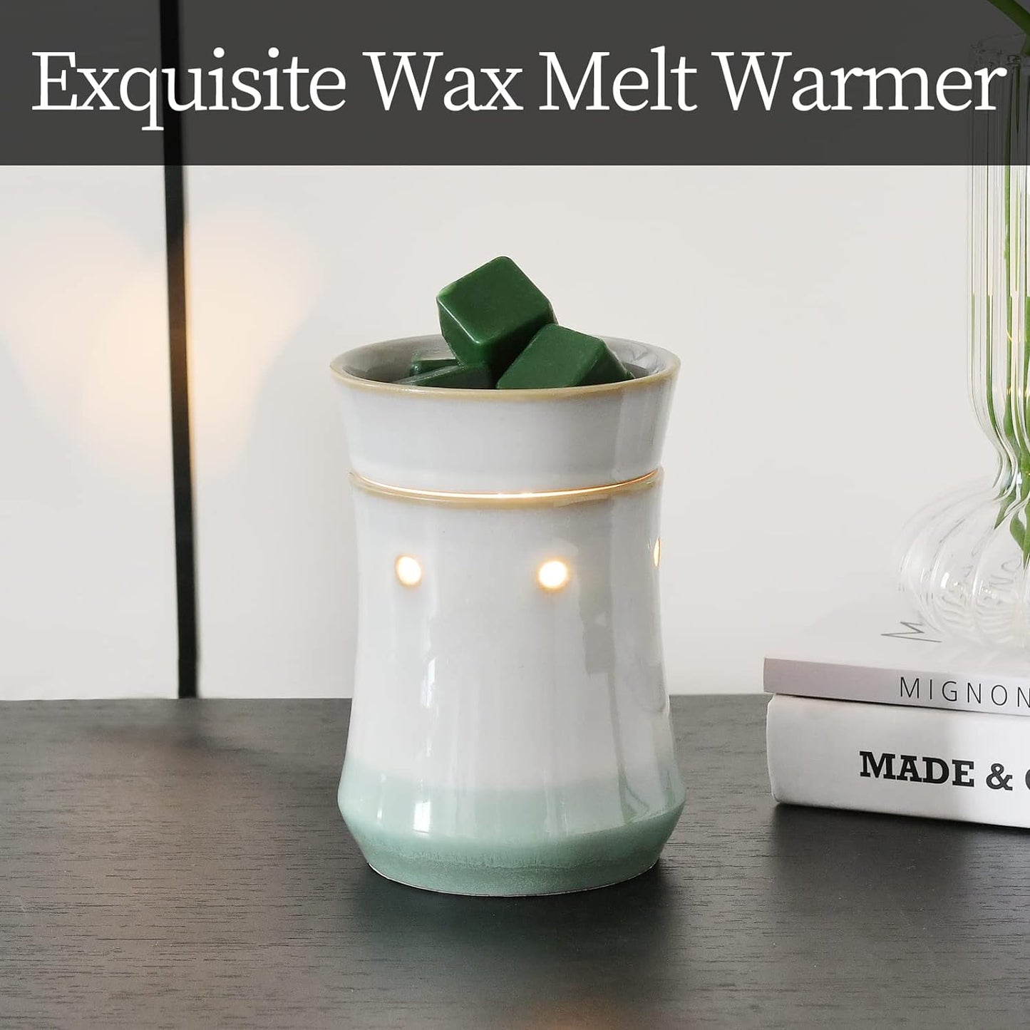 Metal Wax Warmer Electric,Wax melt Warmer,Candle Wax Burner, Candle Warmer,Candle Melter,for Home Office Décor and Gifts for Holiday(Moon/Flower Fairy)…