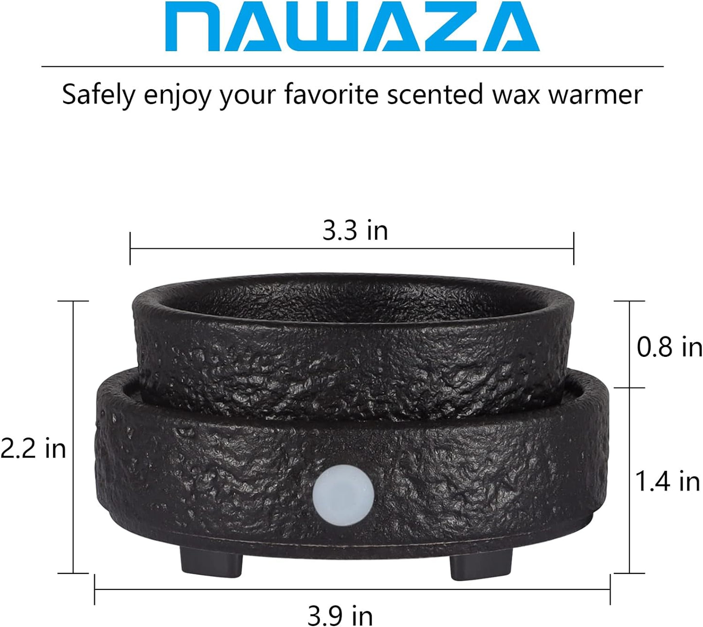 nawaza Ceramic Wax Melt Warmer Fragrance, 3 in1 Electric Candle Wax Warmer,Scented Wax Melt Wax Cubes Melter Fragrance Warmer for Home,Office,Gift(Black)…
