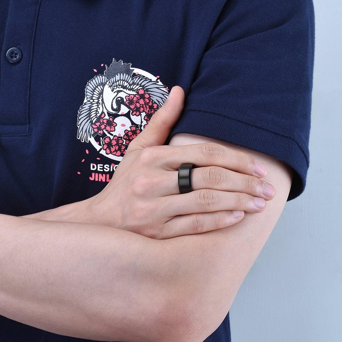 King Will Basic 6mm 7mm 8mm 9mm 10mm Men Wedding Black/Silver Tungsten Ring Matte Finish Beveled Polished Edge Comfort Fit