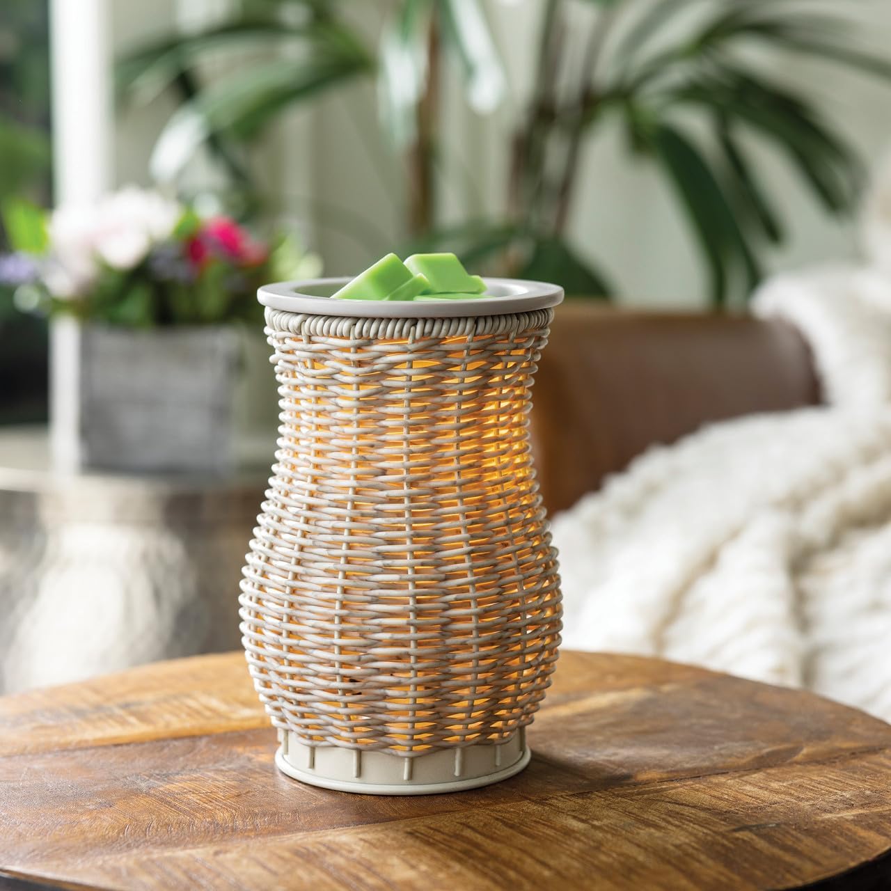 CANDLE WARMERS ETC. Illumination Fragrance Warmer- Light-Up Warmer for Warming Scented Candle Wax Melts and Tarts or Fragrance Oils to Freshen Room, Gothic Skull
