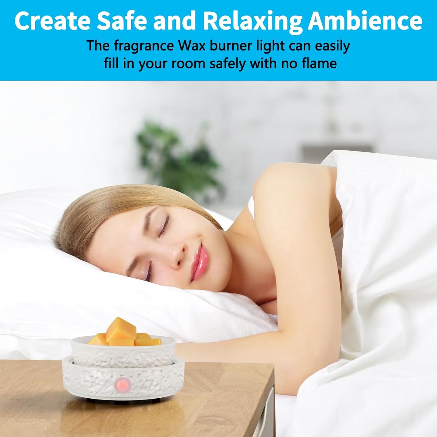 nawaza Ceramic Wax Melt Warmer Fragrance, 3 in1 Electric Candle Wax Warmer,Scented Wax Melt Wax Cubes Melter Fragrance Warmer for Home,Office,Gift(Black)…