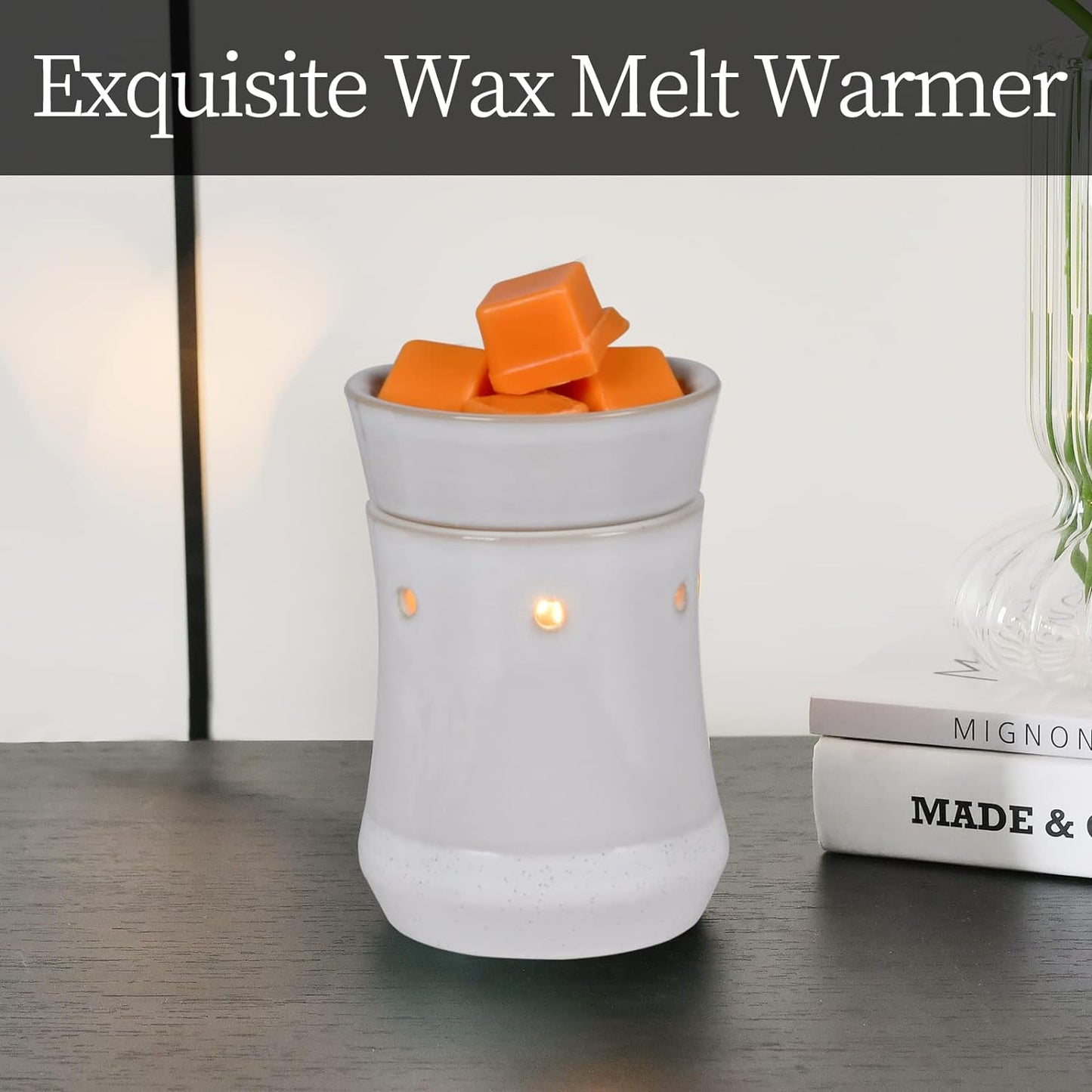 Metal Wax Warmer Electric,Wax melt Warmer,Candle Wax Burner, Candle Warmer,Candle Melter,for Home Office Décor and Gifts for Holiday(Moon/Flower Fairy)…