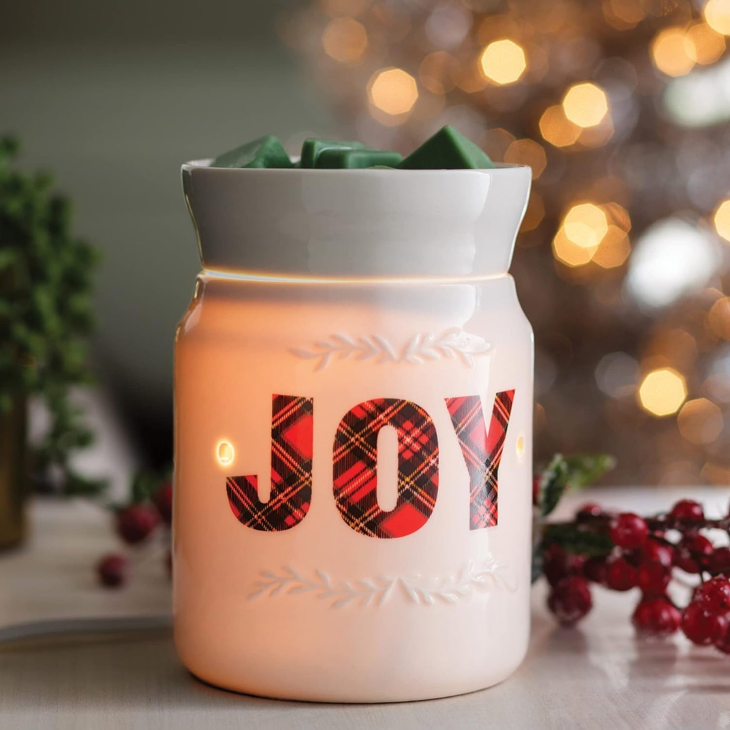 CANDLE WARMERS ETC. Illumination Fragrance Warmer- Light-Up Warmer for Warming Scented Candle Wax Melts and Tarts or Fragrance Oils to Freshen Room, Gothic Skull