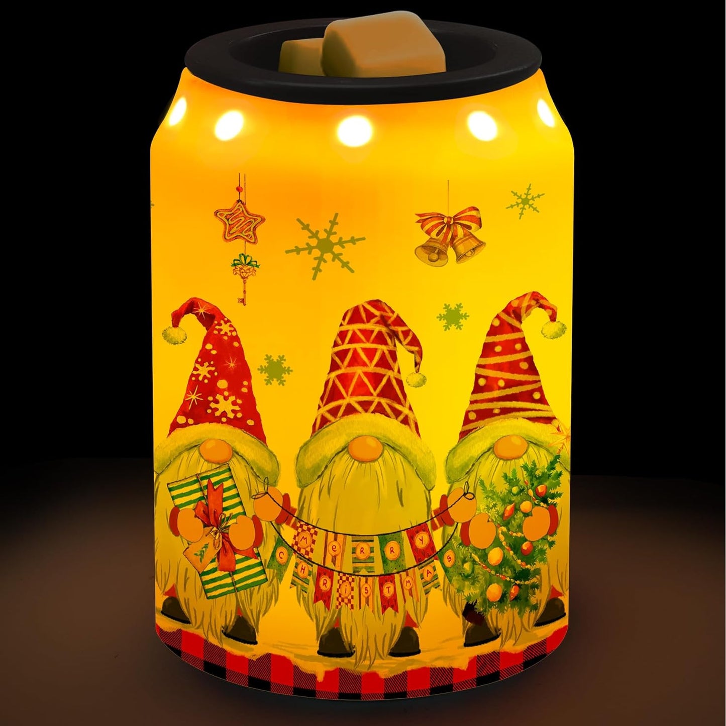 Gnomes Christmas Wax Warmer, Ceramic Wax Melt Warmer for Scented Wax Scent Oil Candle, Electric Scentsy Warmer Christmas Decorations for Living Room Kitchen Bathroom Home, Unique Women Relaxing Gifts