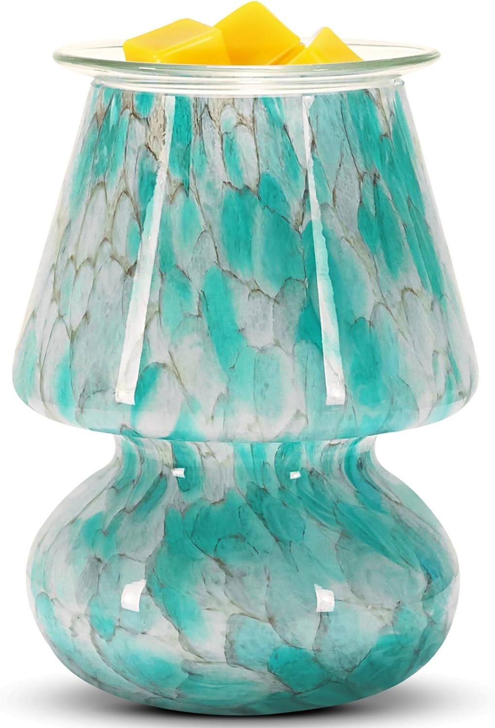 Electric Wax Melts Warmer Burner Essential Oil Warmer Wax Tart Burner Fragrance Night Light Aroma Decorative for Home Office Bedroom Living Room Decor Gifts (Light Green)