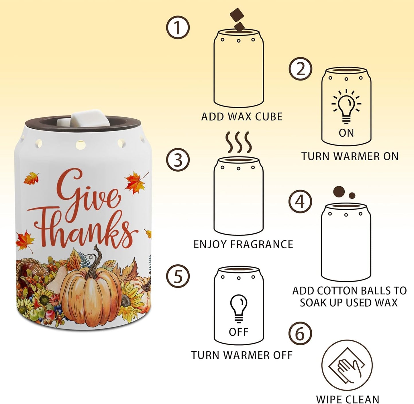 Gnomes Christmas Wax Warmer, Ceramic Wax Melt Warmer for Scented Wax Scent Oil Candle, Electric Scentsy Warmer Christmas Decorations for Living Room Kitchen Bathroom Home, Unique Women Relaxing Gifts