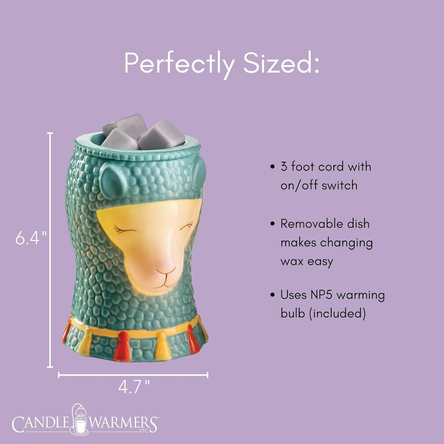 CANDLE WARMERS ETC. Illumination Fragrance Warmer- Light-Up Warmer for Warming Scented Candle Wax Melts and Tarts or Fragrance Oils to Freshen Room, Gothic Skull