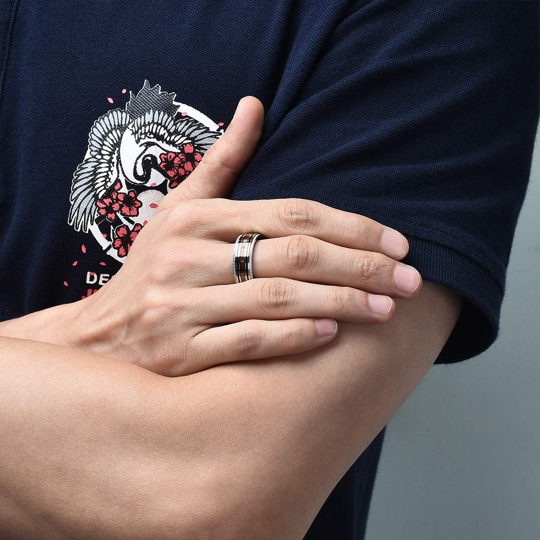 King Will 6mm/8mm Titanium Stainless Steel Ring for Men Wedding Band for Men Women Engagement Ring Comfort Fit