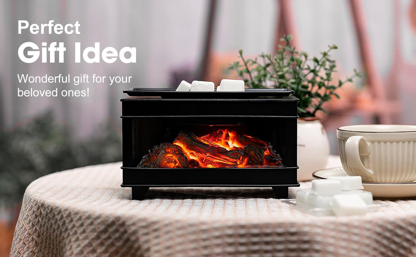 YSong Freestanding Fireplace Wax Warmer,Electric Wax Melt Warmer,Wax Warmer for Scented Wax Melts,Metal Wax Melter,Candle Wax Burner Fragrance Warmer for Home Decor Office,Spa and Aromatherapy