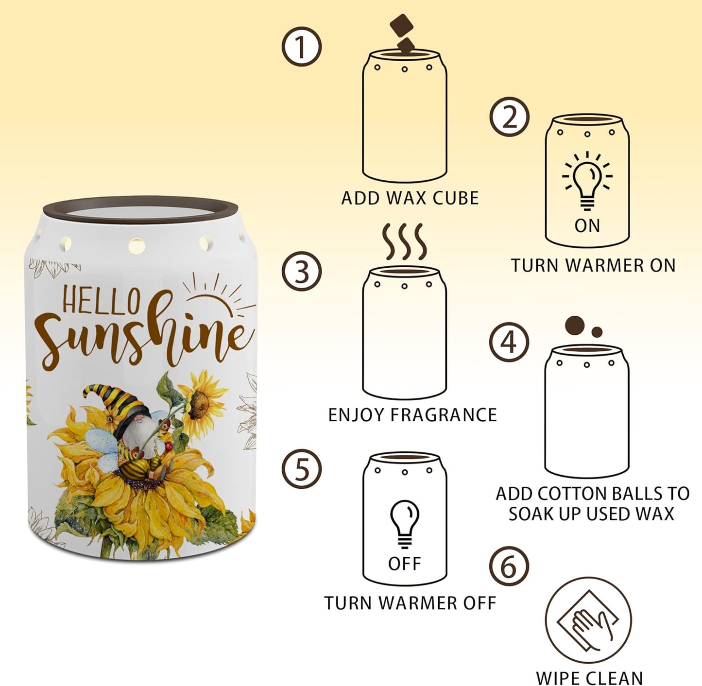 Gnomes Christmas Wax Warmer, Ceramic Wax Melt Warmer for Scented Wax Scent Oil Candle, Electric Scentsy Warmer Christmas Decorations for Living Room Kitchen Bathroom Home, Unique Women Relaxing Gifts