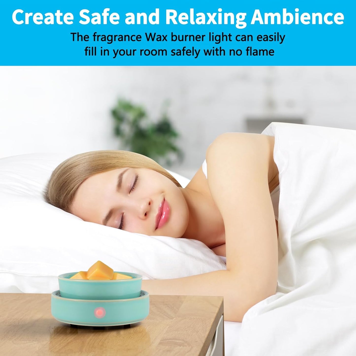 nawaza Ceramic Wax Melt Warmer Fragrance, 3 in1 Electric Candle Wax Warmer,Scented Wax Melt Wax Cubes Melter Fragrance Warmer for Home,Office,Gift(Black)…