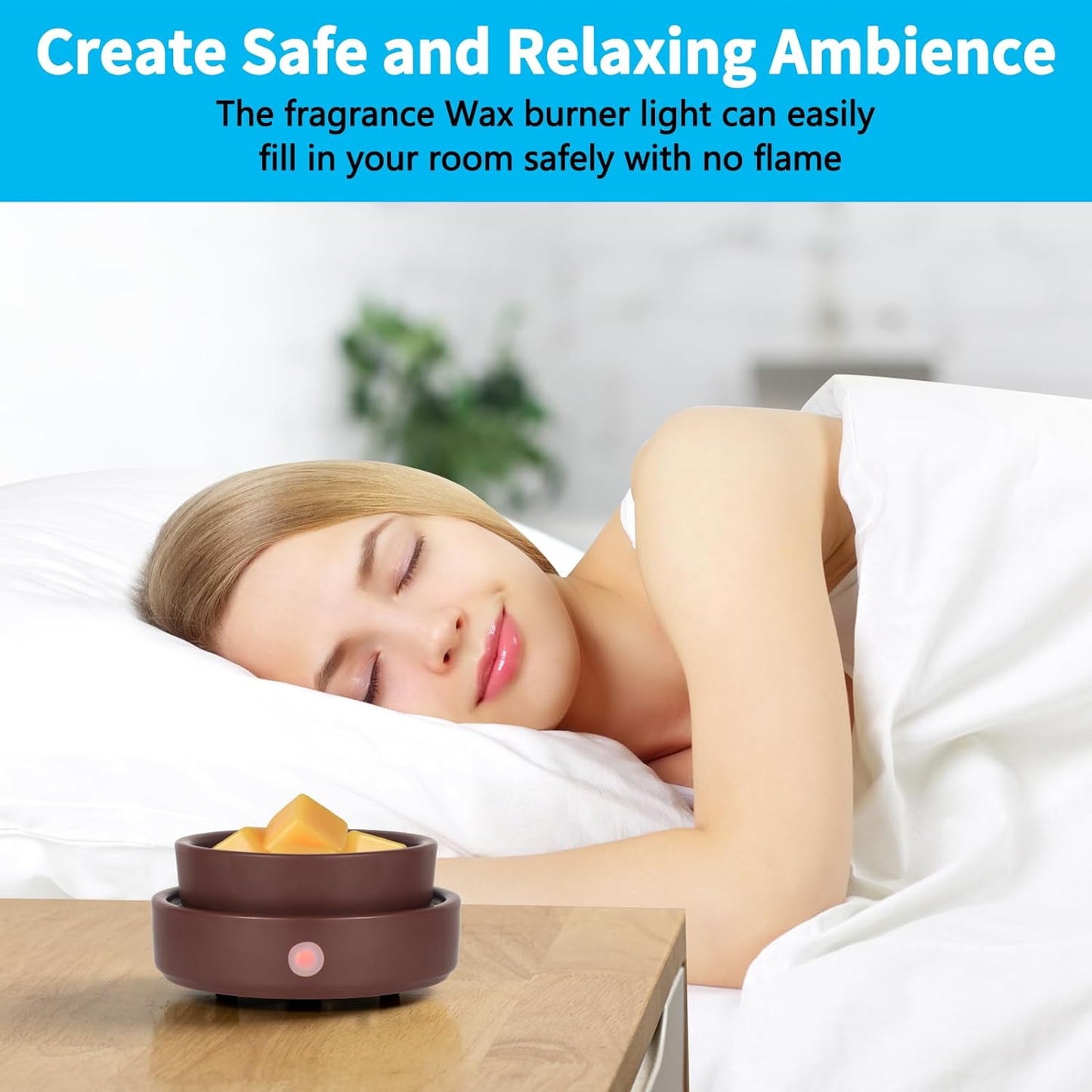 nawaza Ceramic Wax Melt Warmer Fragrance, 3 in1 Electric Candle Wax Warmer,Scented Wax Melt Wax Cubes Melter Fragrance Warmer for Home,Office,Gift(Black)…