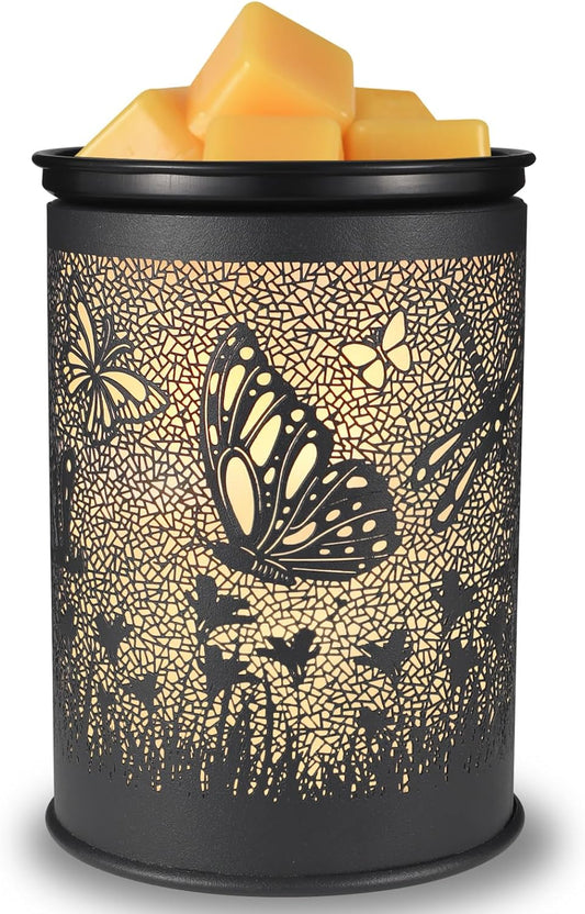 Metal Wax Warmer Electric,Wax melt Warmer,Candle Wax Burner, Candle Warmer,Candle Melter,for Home Office Décor and Gifts for Holiday(Moon/Flower Fairy)…