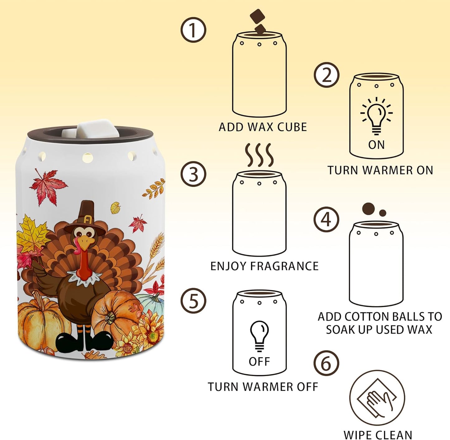 Gnomes Christmas Wax Warmer, Ceramic Wax Melt Warmer for Scented Wax Scent Oil Candle, Electric Scentsy Warmer Christmas Decorations for Living Room Kitchen Bathroom Home, Unique Women Relaxing Gifts